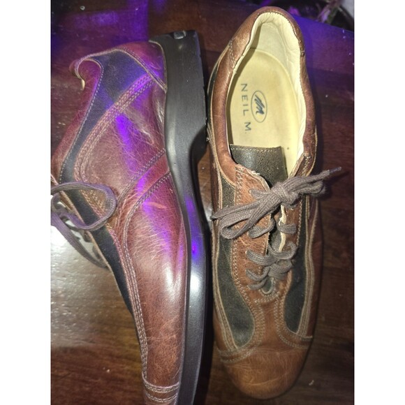Neil M M-Tech Men’s 10D Brown Leather Comfort Sneakers Casual Oxfords Brazil main image 7